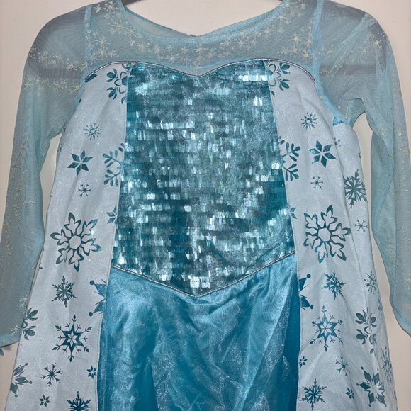 Elegant Disney Princess Elsa Blue Costume Dress Size M(7-8) - Picture 7 of 9